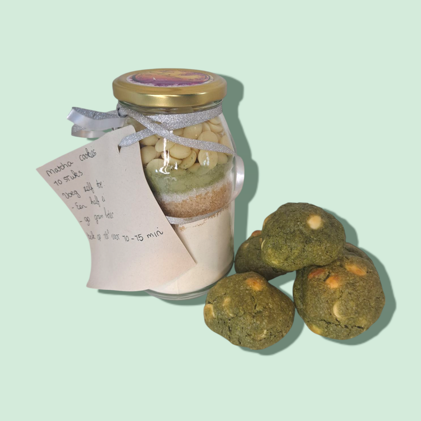 White chocolate Matcha jar