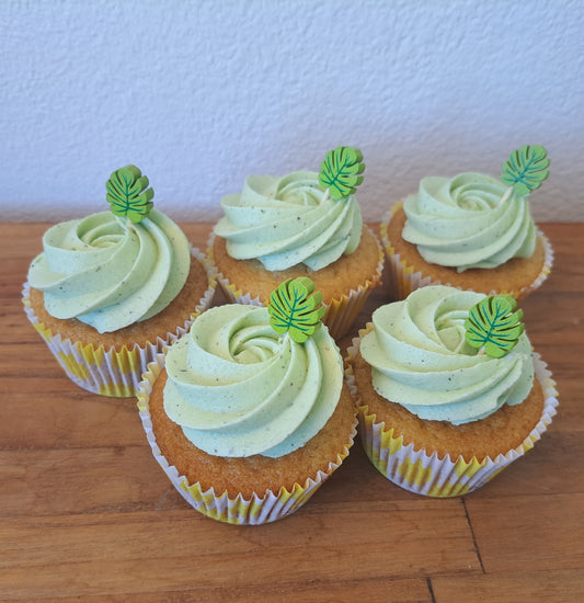 Vanilla green tea lemon cupcakes (6 pieces)