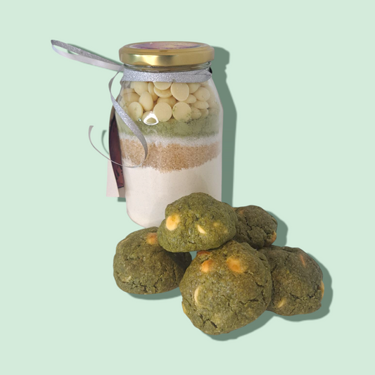 White chocolate Matcha jar